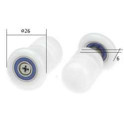 Deante rolki pojedyncze do szyb 6 mm fi 27 mm (2 szt.)