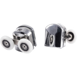 Deante rolki górne podwójne chromowane do szyb 5 mm fi 23 mm (2 szt.)