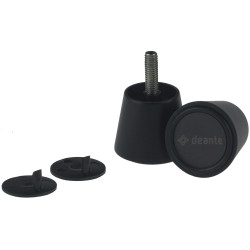 Deante uchwyt okrągły do drzwi kabin nero grubość szyby: 4 - 10 mm (seria kerria plus) z logo