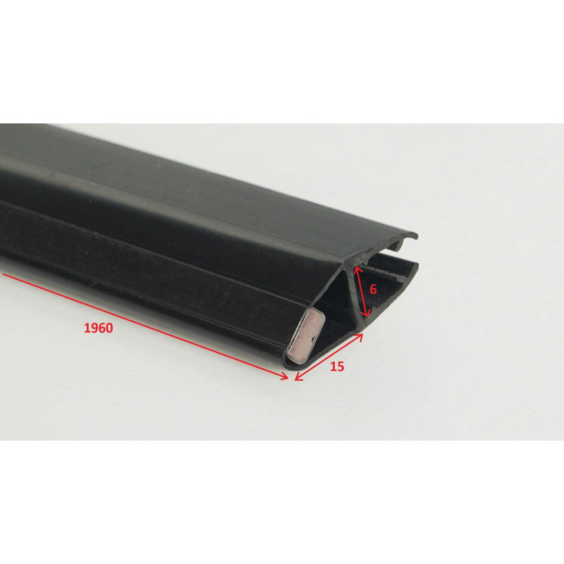 Deante uszczelka magnetyczna nero do szyb 6 mm długość 1960 mm (seria kerria plus)