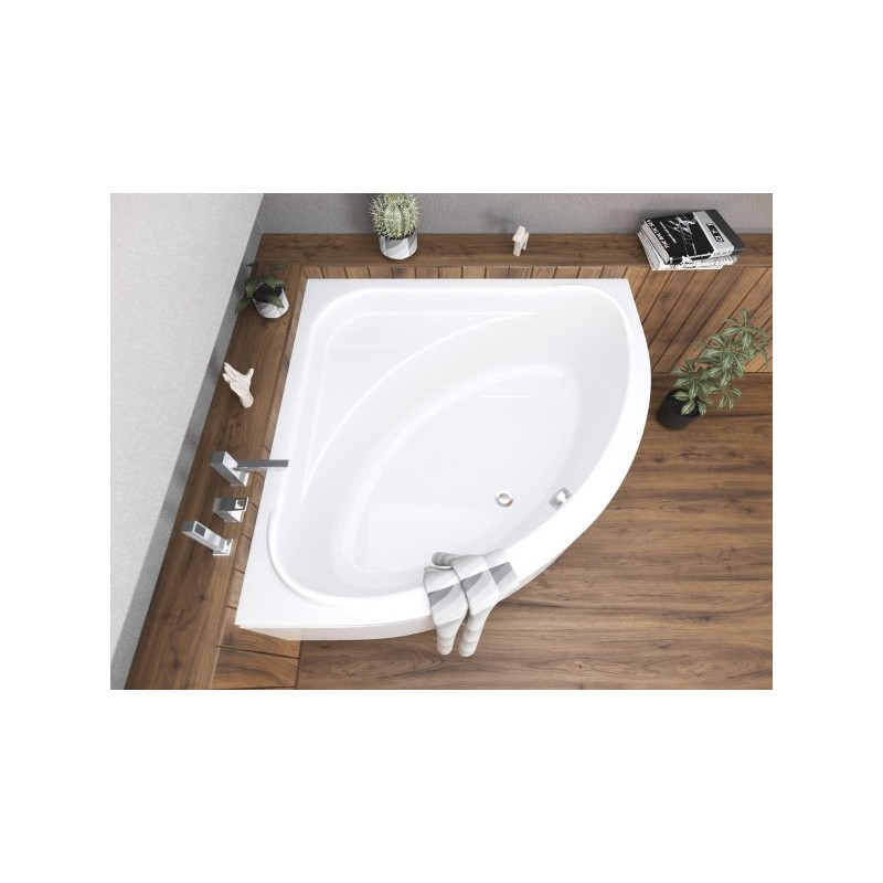 Polimat wanna symetryczna Dora lewa 150x150 z syfonem i nóżkami