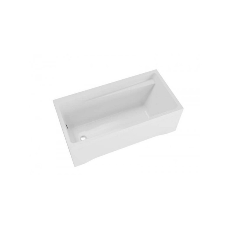 Polimat wanna prostokątna Elza 140x70 z syfonem chrom i nóżkami