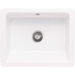 Deante zlewozmywak Sabor ceramiczny z kołnierzem light biały 1k b/o 600x490x215, 3,5