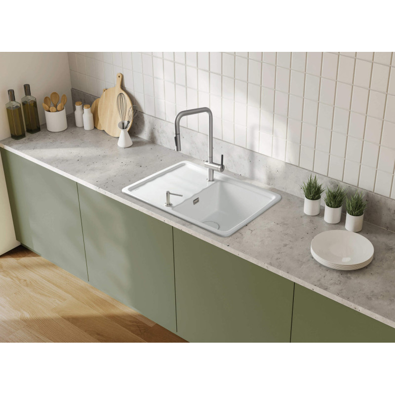 Deante zlewozmywak Momi ceramiczny biały 1k z/o 780x500x220 mm