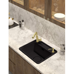 Deante zlewozmywak Momi grafit metalik granit 1k 440x500x230 mm