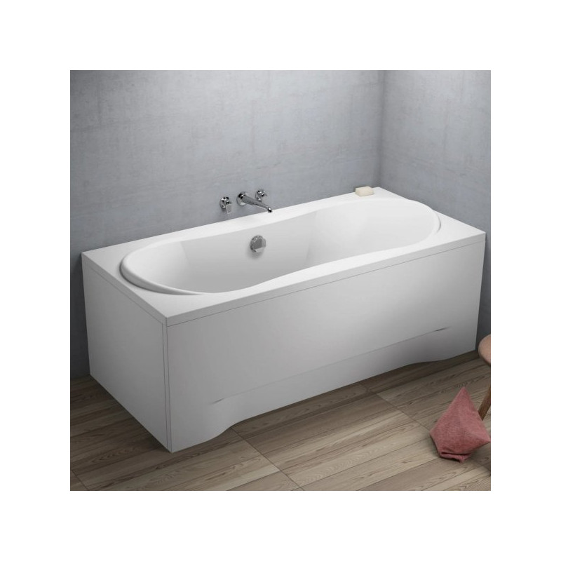 Polimat wanna prostokątna Long 170x80 z syfonem i nóżkami