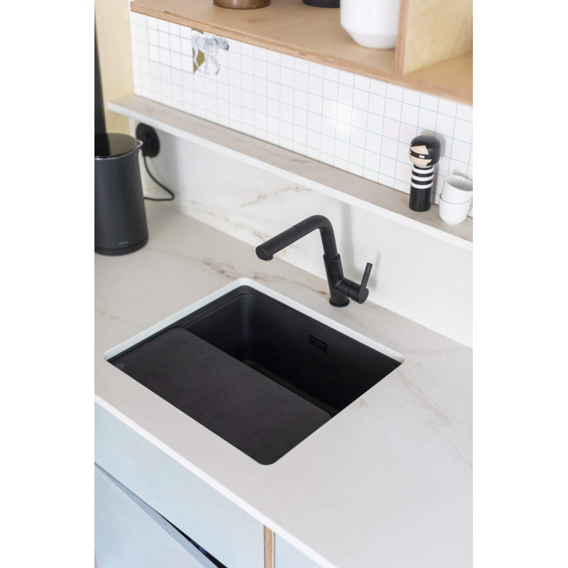 Deante zlewozmywak Momi nero granit 1k 500x450x230 mm