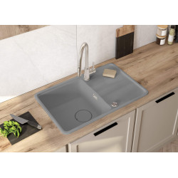 Deante zlewozmywak Momi szary metalik granit 1k z/o 780x500x230 mm