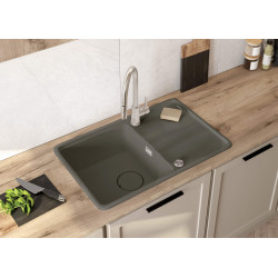 Deante zlewozmywak Momi antracyt metalik granit 1k z/o 780x500x230 mm