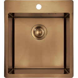 Deante zlewozmywak Olfato precious brąz szczotkowany 1k b/o, 450x505x200