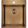 Deante zlewozmywak Olfato precious brąz szczotkowany 1k b/o, 450x505x200