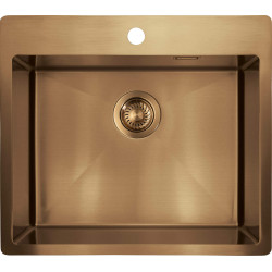 Deante zlewozmywak Olfato precious brąz szczotkowany 1k b/o, 550x505x200, 3,5"