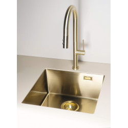 Deante zlewozmywak Olfato precious złoto szczotkowane 1k b/o, 550x505x200, 3,5"