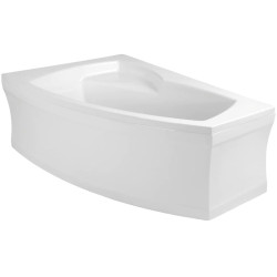 Polimat wanna asymetryczna Frida lewa 160x105 z syfonem i nóżkami