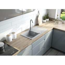 Deante zlewozmywak Zorba alabaster granit 1k z/ko 580x440x164, 3,5