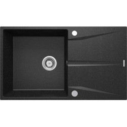Deante zlewozmywak Corio grafit granit 1k z/o 860x500x216, 3,5 + zaślepka otworu