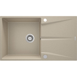 Deante zlewozmywak Corio piaskowy granit 1k z/o 860x500x216, 3,5 + zaślepka otworu