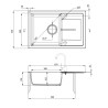 Deante zlewozmywak Leda szary metalik granit 1k z/o 670x440x164, 3,5
