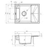 Deante zlewozmywak Magnetic grafit metalik granit 1k z/ko 640x500x219, 3,5