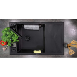 Deante zlewozmywak Magnetic grafit metalik granit 1k z/ko 640x500x219, 3,5