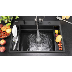 Deante zlewozmywak Magnetic nero granit 1k 760x520x220, 3,5