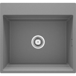 Deante zlewozmywak Magnetic szary metalik granit 1k 560x520x220, 3,5