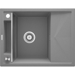 Deante zlewozmywak Magnetic szary metalik granit 1k z/ko 640x500x219, 3,5