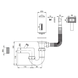 Deante osprzęt do zlewozmywaków stalowych nakładanych 1-kom, z przelewem w komorze