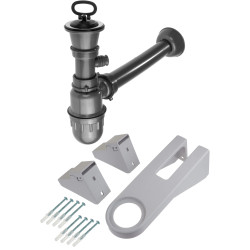 Deante osprzęt do zyk_010b z podłączeniem do pralki/zmywarki + uchwyty montażowy ścienny