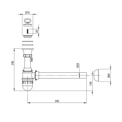 Deante osprzęt do zyk_010b z podłączeniem do pralki/zmywarki + uchwyty montażowy ścienny