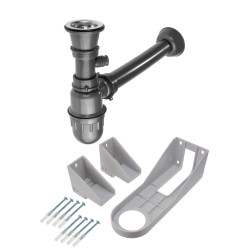 Deante osprzęt do zyk_010b z podłączeniem do pralki/zmywarki + uchwyty montażowy ścienny