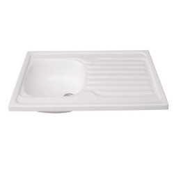 Zlewozmywak 60x80 cm 1-komorowy z ociekaczem + SYFON GRATIS