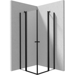 Deante KERRIA PLUS - Kabina prysznicowa kwadratowa 80x80 cm - nero