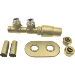 Deante zawór termostatyczny do grzejnika, prawy, złoty mat, pex