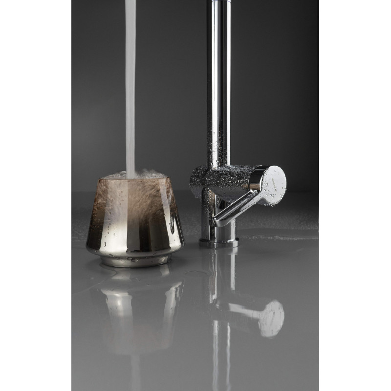 Deante bateria Magnetic chrom zlewozmywakowa z elastyczną wylewką z słuchawką 2-funkcyjną