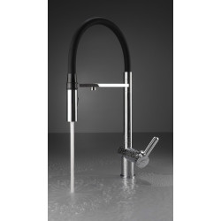 Deante bateria Magnetic chrom zlewozmywakowa z elastyczną wylewką z słuchawką 2-funkcyjną