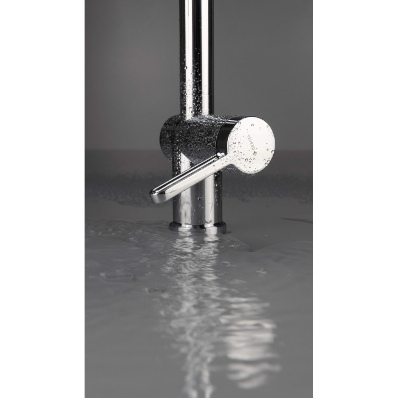 Deante bateria Magnetic chrom zlewozmywakowa z elastyczną wylewką z słuchawką 2-funkcyjną