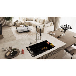 Deante bateria Magnetic stal szczotkowana zlewozmywakowa