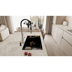 Deante bateria Magnetic stal szczotkowana zlewozmywakowa