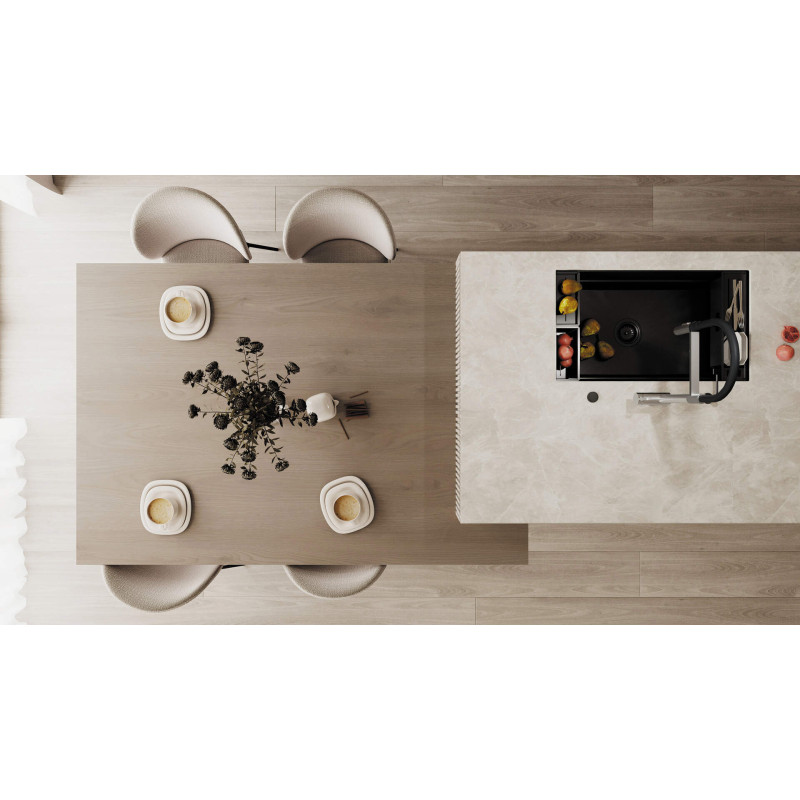 Deante bateria Magnetic stal szczotkowana zlewozmywakowa