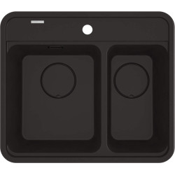 Deante zlewozmywak Momi nero granit 1,5k b/o 600x520x230 mm