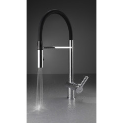 Deante bateria Magnetic chrom zlewozmywakowa z elastyczną wylewką z słuchawką 2-funkcyjną