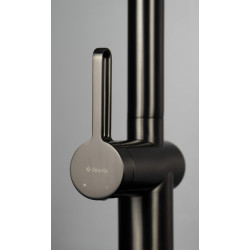 Deante bateria Magnetic titanium zlewozmywakowa z elastyczną wylewką z słuchawką 2-funkcyjną