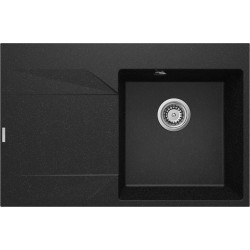 Deante zlewozmywak Evora grafitowy granit lewy 1k z/o 760x500x195, 3,5