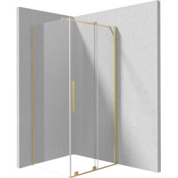 Deante kabina prizma złoto szczotkowane 120x90 cm