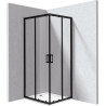 Deante FUNKIA EVO - Kabina prysznicowa z brodzikiem prostokątna 80x90 cm - nero
