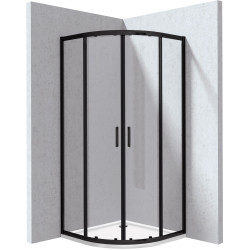 Deante kabina prysznicowa półokrągła 90x90 FUNKIA EVO brodzik w komplecie