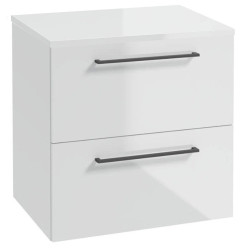 Defra Szafka wisząca 60x60x45 z czarnymi Uchwytami i Blatem OUTLET