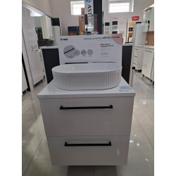 Defra Szafka wisząca 60x60x45 z czarnymi Uchwytami i Blatem OUTLET