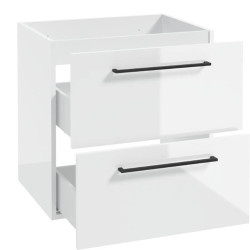 Defra Szafka wisząca 60x60x45 z czarnymi Uchwytami i Blatem OUTLET